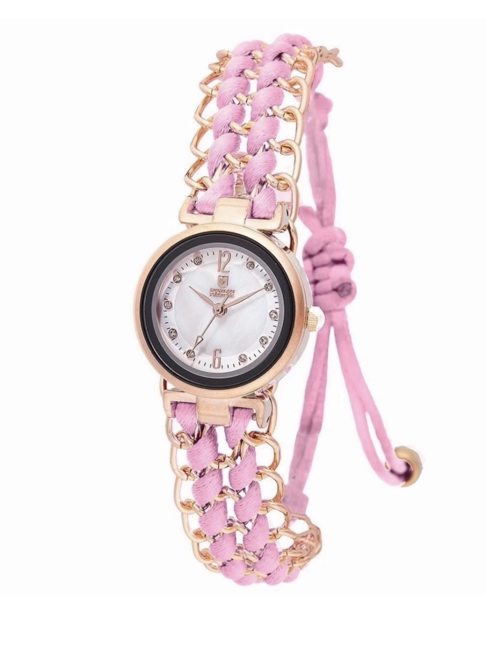 Invicta Pink and Gold Braided Chain Women's Watch